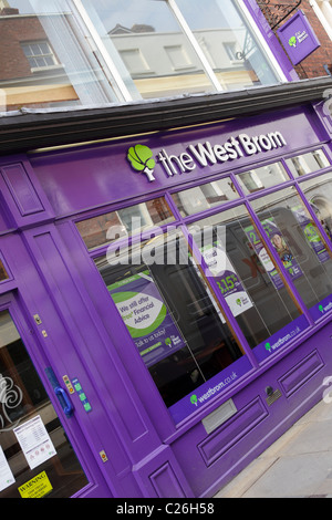 Die WESTBROM BAUSPARKASSE BANK, gesehen hier bei ihren Shrewsbury Zweig in der High Street. Stockfoto