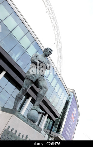 Bobby Moore Statue außerhalb Wembley-Stadion Stockfoto