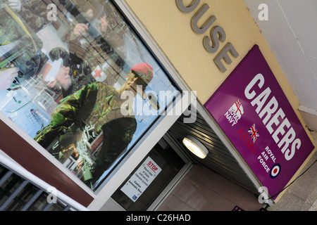 Karriere Büro für die britischen Streitkräfte. Stockfoto