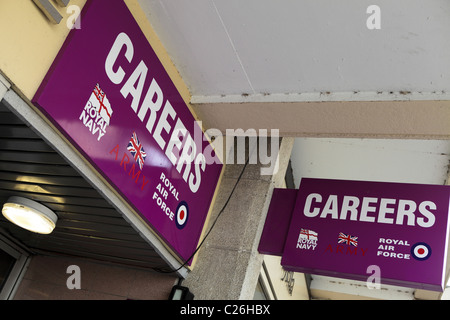 Karriere Büro für die britischen Streitkräfte. Stockfoto