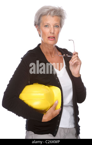 Voll isolierte Porträt von leitender Ingenieur Stockfoto