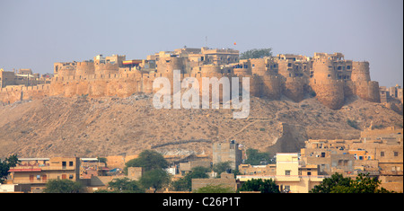 Panoramablick auf das Jaisalmer Fort, Jaisalmer, Indien Stockfoto