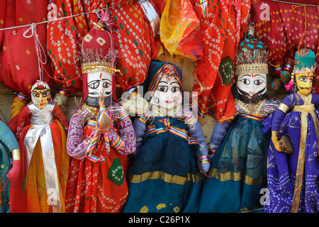 Traditionellen Rajasthan Marionetten, Jaisalmer, Indien Stockfoto