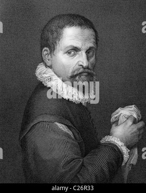 Francesco de' Rossi (Il Salviati) (1510-1563) in Kupferstich von 1841. Italienischer Maler. Stockfoto