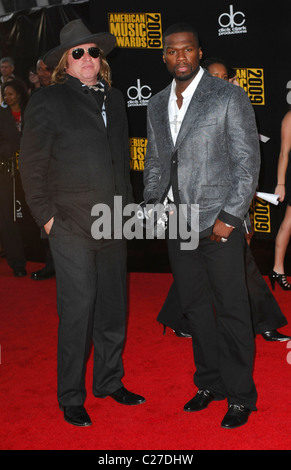 Val Kilmer und 50 Cent 2009 American Music Awards - Ankünfte an das Nokia Theatre L.A. Live Los Angeles, Kalifornien statt- Stockfoto