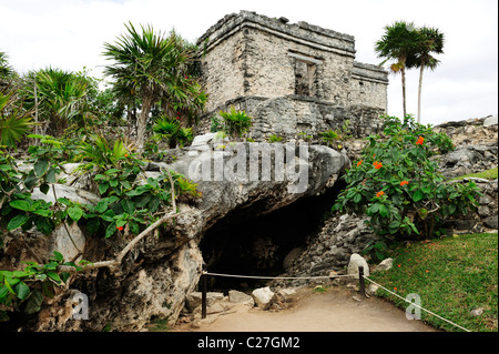 Haus der Cenote in Tulum, Quintana Roo, Mexiko Stockfoto