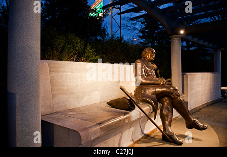 Die George Mason Memorial in der Nacht, Washington DC. Stockfoto