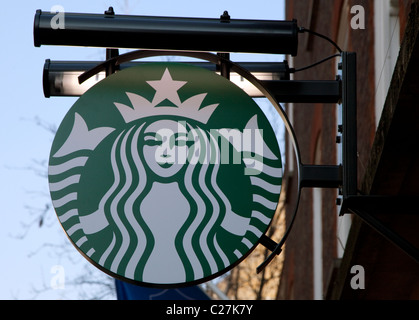Neues Starbucks Coffee Logo hat keinen Namen Stockfoto
