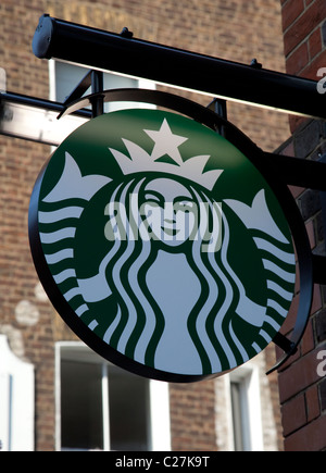 Neues Starbucks Coffee Logo hat keinen Namen Stockfoto