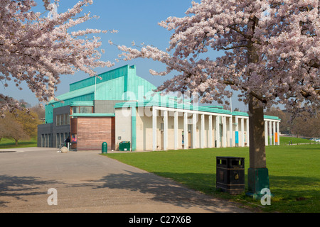 Kirschblüte auf Bäumen in Nottingham University Park Campus Nottingham Nottinghamshire England GB Großbritannien Europa Stockfoto