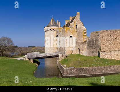 Chateau de Suscinio in der Bretagne, Frankreich, Region Presqu'ile de Rhuys, Morbihan, Frankreich, Europa Stockfoto