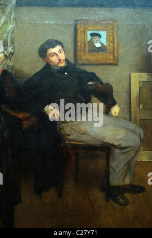 Detail: James Jacques Joseph Tissot (1836 – 1902), ca. 1867 / 68, Edgar Degas, Stockfoto