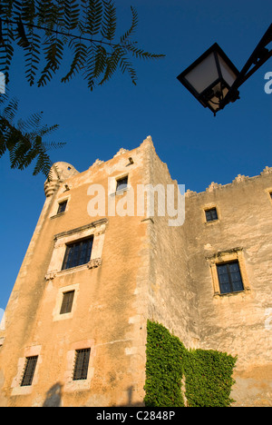 Burg von Altafulla (11. Jahrhundert). Katalonien, Costa Daurada. Tarragona Provinz, Katalonien, Spanien Stockfoto