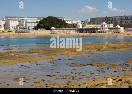 La Caleta Strand und Bad beherbergt, Cádiz, Andalusien, Spanien Stockfoto