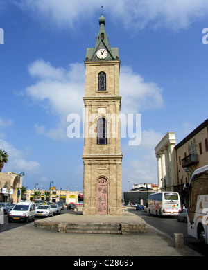 Der alte Glockenturm in Jaffa Uhr Square, Jaffa, Israel Stockfoto