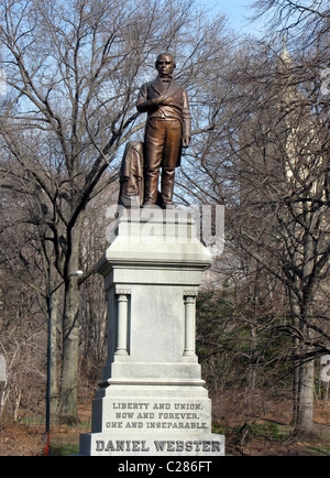 Daniel Webster-Statue im Central Park, New York City, USA Stockfoto