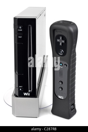 Wii Spiele Konsole und Controller, Nintendo Wii Spiele Konsole Stockfoto