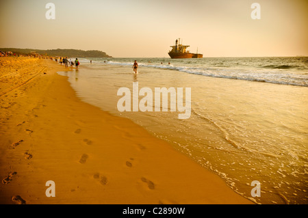 Candolim Strand, Nord-Goa, Indien Stockfoto