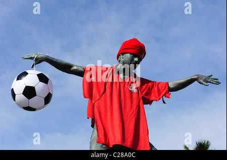 Cardiff-Kook im Fußball Gewand von der Cardiff-Fußball-Liga Stockfoto