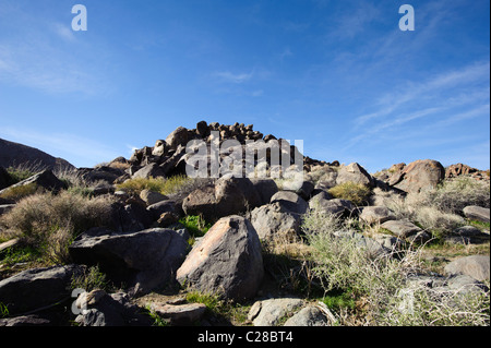 Typische Chukar Lebensraum in der Mojave-Wüste Stockfoto