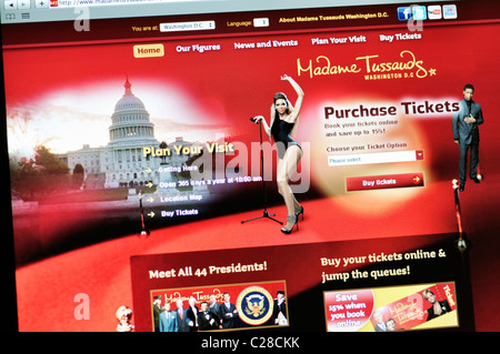 Madame Tussauds Wachsfigurenkabinett Website - Washington DC Stockfoto