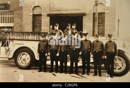 1930 Feuerwehrleute, Fort Worth, Texas, USA Stockfoto
