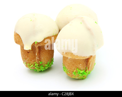 Shortbread mit Kondensmilch pilzförmigen Stockfoto