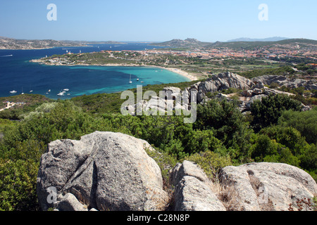 Blick über Palau Sardinien Italien von Porto Rafael Stockfoto