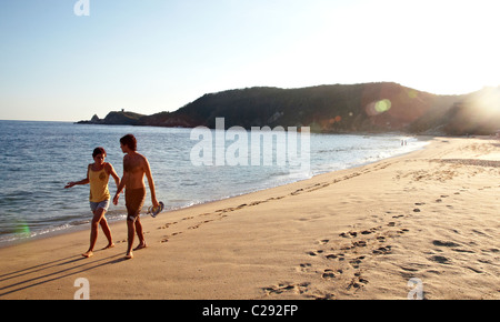 Menschen zu Fuß auf der Beach State Park Mazunte Oaxaca Mexico Stockfoto