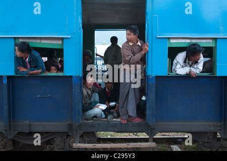 Mindayik Bahnhof. Thazi, Shwenyaung-Bahn-Linie. Myanmar Stockfoto