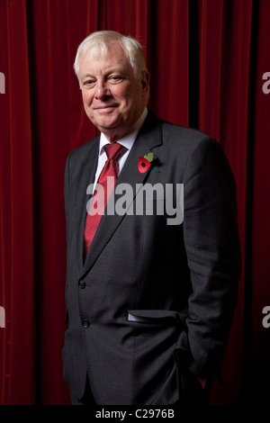 Die Rt Hon Lord (Chris) Patten of Barnes CH, Vorstandsvorsitzender der BBC Trust, ehemaliger Gouverneur von Hongkong und konservative Minister. Stockfoto