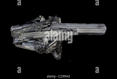 Stibnite (Sb2S3) Antimon Sulfid - China - Erz von Antimon Stockfoto