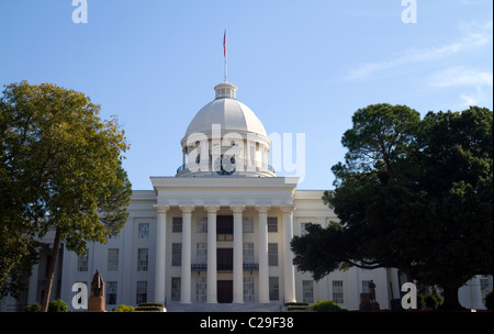 Das Alabama State Capitol Building befindet sich auf Goat Hill in Montgomery, Alabama, USA. Stockfoto