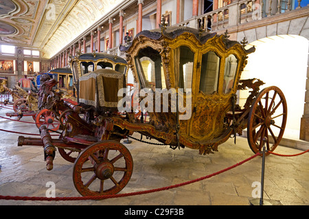 Berlin von Königin Maria ich (18. Jh. - Ende)-das Nationale Kutschenmuseum / Museu Nacional Dos Coches, Lissabon, Portugal. Stockfoto