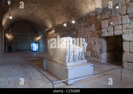Hippólytos Sarkophag, gallische und römischen Circus Museum, Tarragona, Spanien Stockfoto