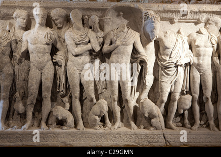 Hippólytos Sarkophag, gallische und römischen Circus Museum, Tarragona, Spanien Stockfoto