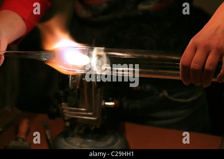 Glasbläser arbeiten Stockfoto