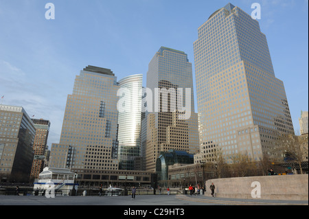 Das World Financial Center und Goldman Sachs Hauptsitz in Battery Park City. Stockfoto