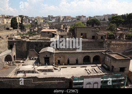 Ansicht von Herculaneum, Kampanien, Italien Stockfoto