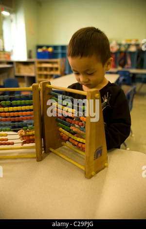 Kindergarten Klassenzimmer auf der Lower East Side von Manhattan, NYC. Stockfoto