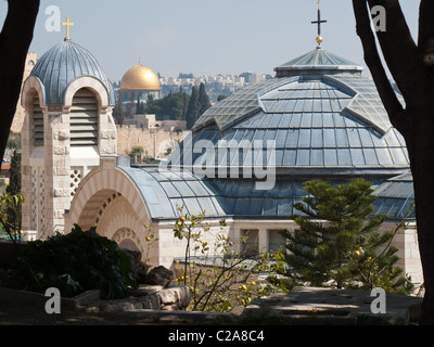 St. Peter in Gallicantu Kirche am östlichen Abhänge des Berges Zion in Jerusalem. Im Jahr 1931 errichtet. Stockfoto