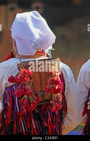 Tangsa Mädchen, Pangwa Stämme im Namdapha Öko-Kultur-Festival, Miao, Arunachal Pradesh, Indien Stockfoto