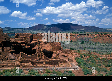 Wupatki Pueblo-Ruinen, Wupatki National Monument, nördlich von Flagstaff, Coconino County, Arizona Stockfoto