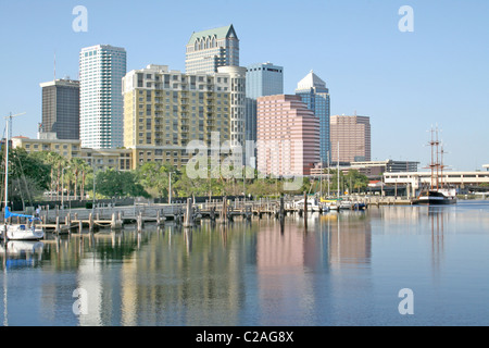 Skyline von Hillsborough Bay 2008, Tampa Florida Stockfoto