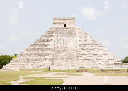 Mexiko, Yucatan-Zustand, Chichen Itza, die Pyramide des Kukulcan (El Castillo), Maya-Ruinen Stockfoto