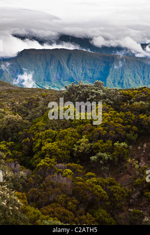 Piton De La Fournaise Vulkan, Réunion (französische Übersee-Departement liegt im Indischen Ozean) Stockfoto