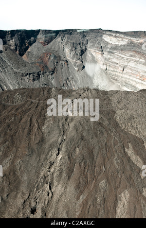 Piton De La Fournaise Vulkan, Réunion (französische Übersee-Departement liegt im Indischen Ozean) Stockfoto