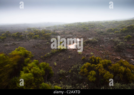 Plaine des Sables Vulkans Piton De La Fournaise, Réunion (französische Übersee-Departement im Indischen Ozean) Stockfoto