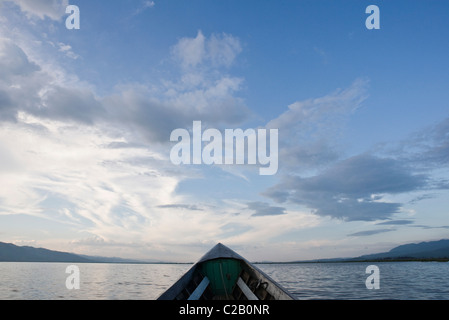 Boot am Inle-See, Myanmar Stockfoto