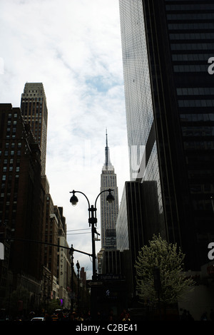 Skyline von Manhattan mit dem Empire State building im Hintergrund Stockfoto